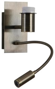 Brilagi - LED Rugalmas fali lámpa NUBILA 1xE27/25W/230V + LED/3W réz