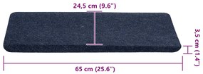 30 db kék öntapadó lépcsőszőnyeg 65x24,5x3,5 cm