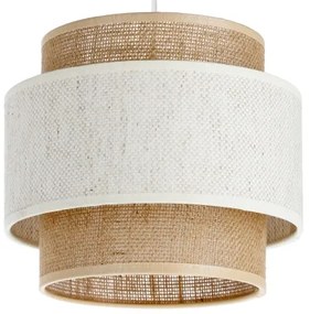 BOHO zsinóros függeszték 1xE27/60W/230V átm. 20 cm krémszínű/juta