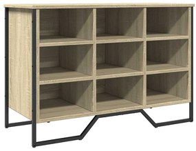 sonoma tölgy színű szerelt fa cipőszekrény 90 x 38 x 61,5 cm