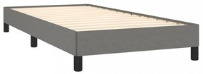 sötétszürke szövet ágykeret matrac nélkül 80x200 cm