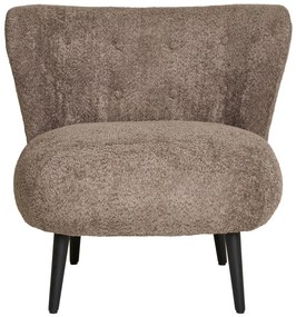 Covelo fotel, bouclé, barna-fekete