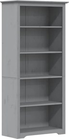 vidaXL BODO szürke tömör fenyőfa könyvszekrény 82 x 40 x 173 cm