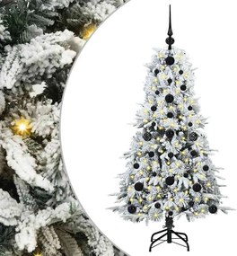 vidaXL Műanyag Hajtogatós Karácsonyfa Fehér 120 cm PE és PVC