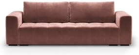 Luca rózsaszín kinyitható bársonykanapé - Milo Casa