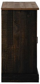 HALDEN fekete tömör fa komód tolóajtós 80x40x80 cm