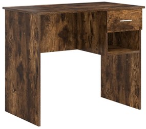 Tárolós asztal Füstölt tölgy 90x49.5x75 cm Mérnöki fa
