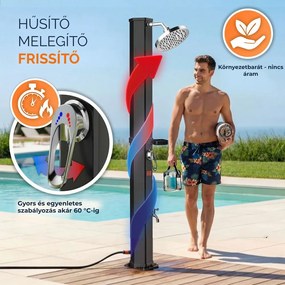 HAVANA szolár zuhany fedéllel, 35 l, fekete Casaria