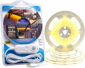 Cob Led szalag Usb 5m 4000K fehér Semleges mozgásérzékelővel 5V