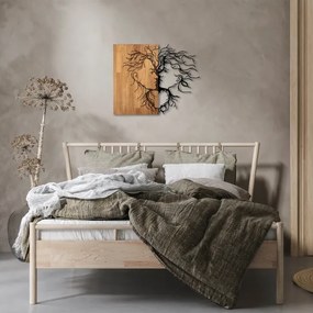 Fali dekoráció 96x79 cm szerelem fa/fém