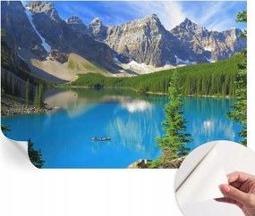Öntapadós tapéta Fali furnér 3D hatás Hegyi tó 152x104 cm