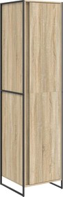 vidaXL Szekrény tárolóval 2 pcs Sonoma 50 x 50 x 200 cm Faanyag