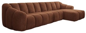 Terrakotta színű sarokkanapé (jobb oldali-heverő résszel) Shell – Miuform
