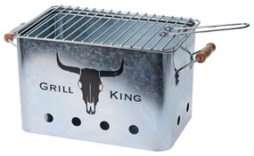 Grill King téglalap alakú grill, 20 x 20 x 32 cm, fém, ezüst