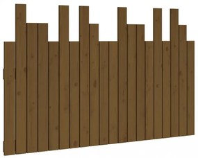 mézbarna tömör fenyőfa fali fejtámla 127,5 x 3 x 80 cm