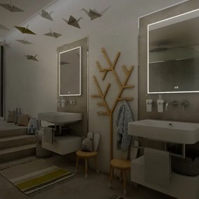 NIMCO ZP 13002VX - LED Fürdőszobai tükör háttérvilágítással 3000-6500K 80x60 cm IP44