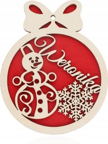 Nagy Piros FĂĄbĂłl KĂ©szĂŒlt KarĂĄcsonyi gömb BĂĄrmilyen NĂ©v HĂłember