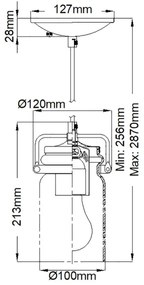 Elstead KL-BRINLEY-MP-OZ - Csillár zsinóron BRINLEY 1xE27/60W/230V antracit