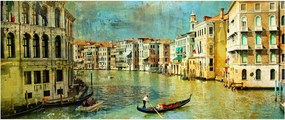 Kép - velencei csatorna és gondolák (120x50 cm)