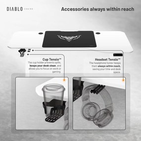 Diablo X-Tensio Állítható Magasságú Íróasztal 1600 Fehér