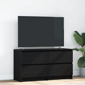 fekete szerelt fa TV-szekrény 100x35x54 cm