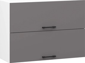 Szekrény Olivia W80 G2 H580 Fehér Grafit Szürke Akd