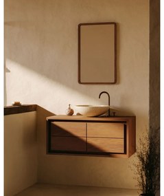 Fali tükör tömörfa kerettel 45x70 cm Shamel – Kave Home
