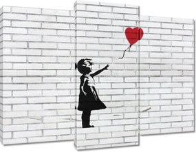 Vászonkép 90x70 Lány lufival