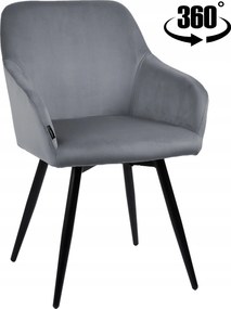 Esmo kárpitozott velúr forgószék szürke konyha étkező nappaliba