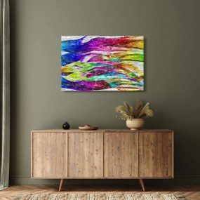 Kép - Téglafal színes lángokkal (90x60 cm)
