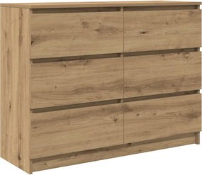 vidaXL kézműves tölgy színű szerelt fa tálalószekrény 100x35x76 cm