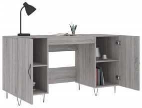 vidaXL szürke sonoma színű szerelt fa íróasztal 140x50x75 cm