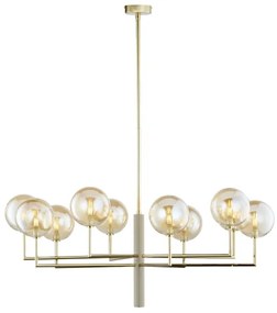 Jupiter 1977 - Csillár rúdon FEME 10xG9/10W/230V arany/bézs