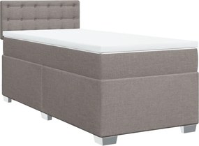 vidaXL tópszínű szövet rugós ágy matraccal 100 x 200 cm