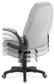 Ezüst Szövet Irodai Főnöki Szék, Szinkron Mechanikával. KA-G303 SIL2