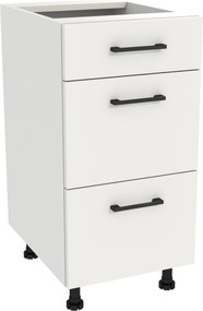 Konyhaszekrény fiókokkal Slim 40 Capri Fehér front Fehér matt