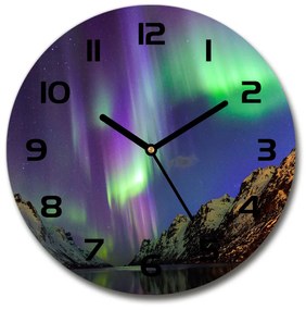 Egyedi üvegóra kerek Aurora borealis pl_zso_30_c-f_130538510