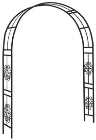 Kerti pergola 118 x 24 x 220 cm fekete