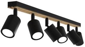 Spotlámpa TERRA 6xGU10/8W/230V fekete/tölgy