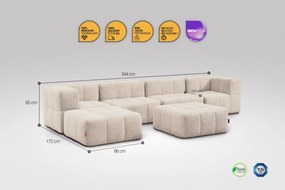 6 Teiliges Modulares Sofa – Beige