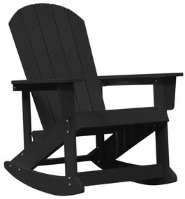 Adirondack hintaszék Fekete 73.5x92x90 cm HDPE