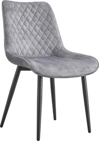 Étkezőszék, világosszürke/fekete, ZAINA TYP 1