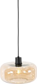 Okos függőlámpa fekete borostyánszínű üveggel, WiFi A60-nal - Bizle