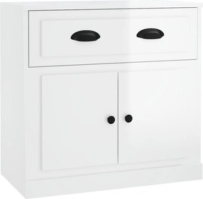 vidaXL magasfényű fehér szerelt fa tálalószekrény 70x35,5x67,5 cm