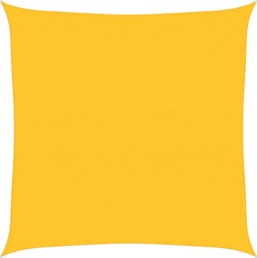 vidaXL sárga négyzet alakú HDPE napvitorla 160 g/m² 6x6 m