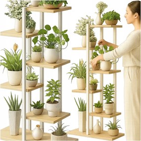 Virágágyás Növénytartó Állvány Virágok Fém Könyvespolc Loft