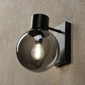 Fali lámpa SFERIO 1xE14/5W/230V fekete/füstös fekete