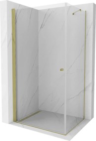 Mexen Pretoria zuhanykabin 70x80cm, 6mm-es üveg, arany profilú átlátszó üveg, 852-070-080-50-00