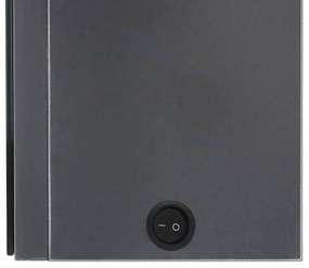 betonszürke LED-es tükrös fürdőszobaszekrény 62 x 14 x 60 cm