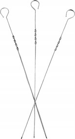 10x Acél Nyársak Acél nyárs pálcikák grill nyársak 35,5